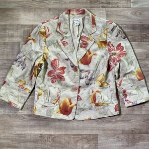 Barry Bricken Multicolor Floral Print Women’s Blazer Size 10